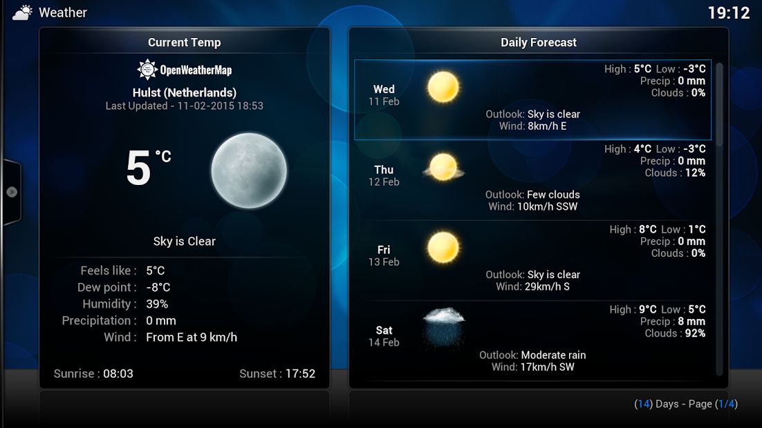 Kodi météo